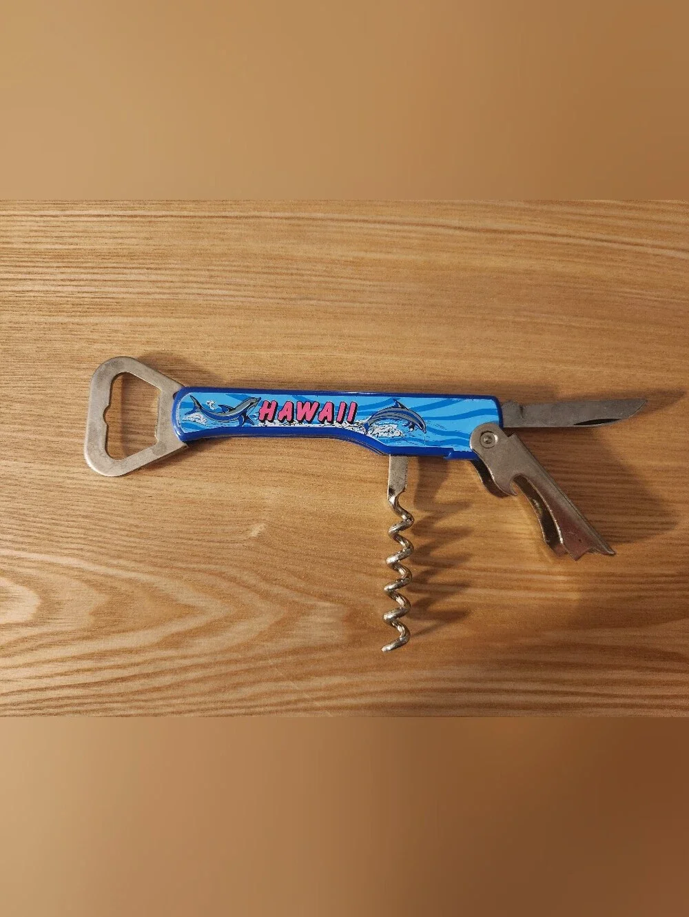 Vintage Hawaii Bottle Opener Utility Knife Souvenir